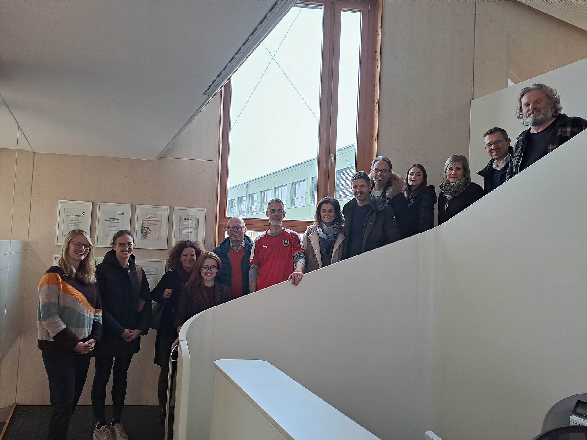 Foto Die Delegation mit Vertretern des Umweltcenters